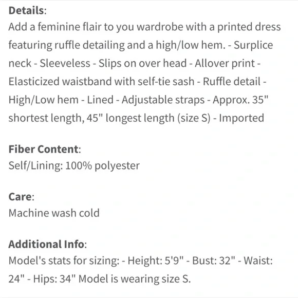 Max & Ash | NWT Ruffle High-Low Dress - Picture 2 of 10